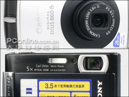 索尼T200与佳能IXUS 860 IS横评