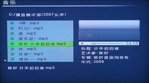 美如画魅影网络电影播放器MP100音乐播放预览窗口