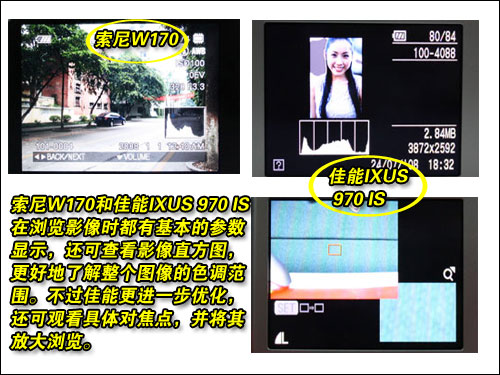 佳能IXUS970 IS死磕索尼W170对比导购
