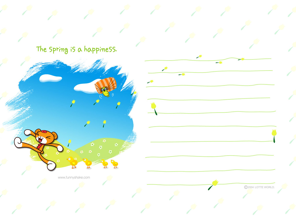 funnyshake 卡通信纸壁纸