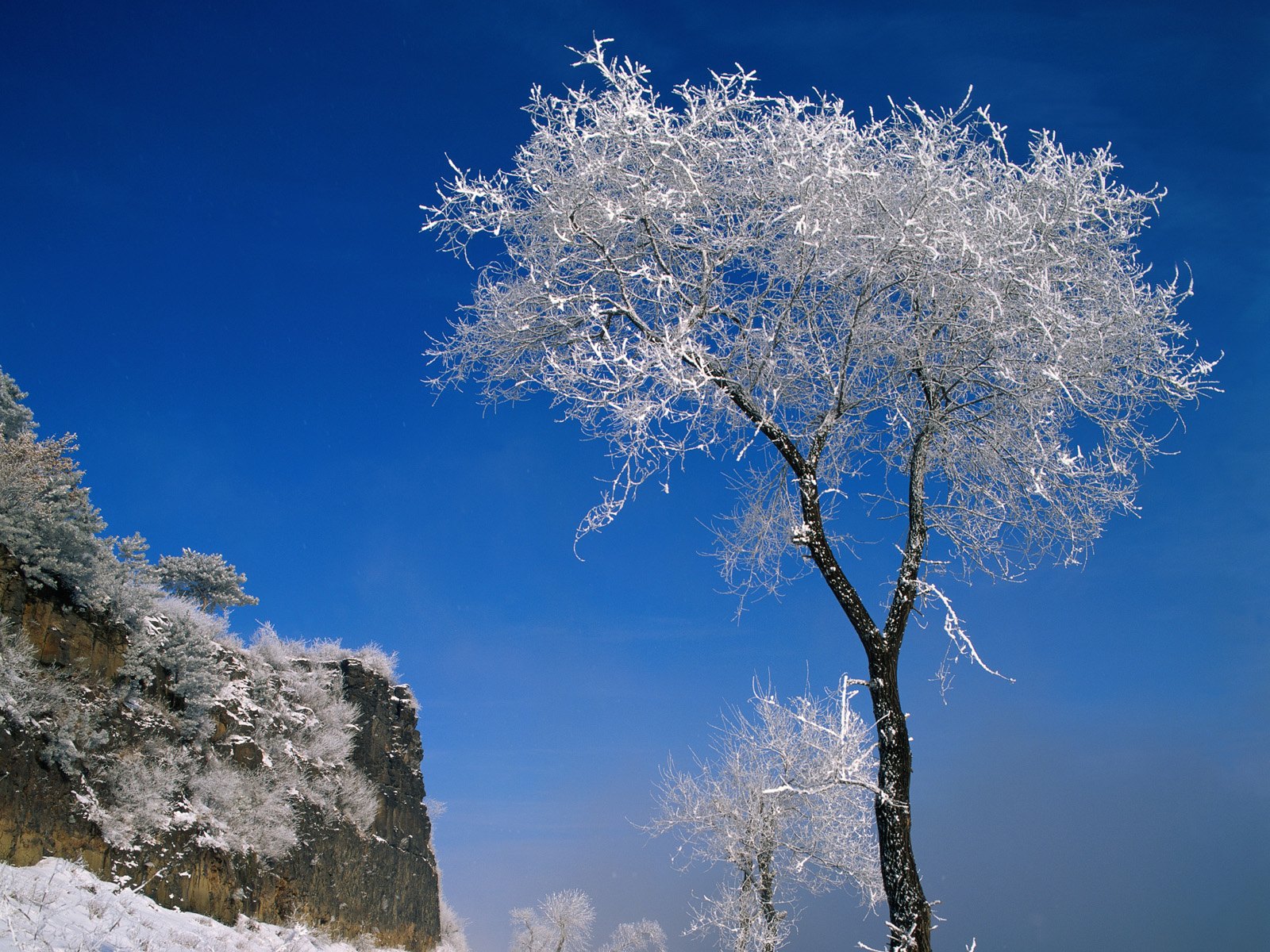 中国名山冬天雪景壁纸