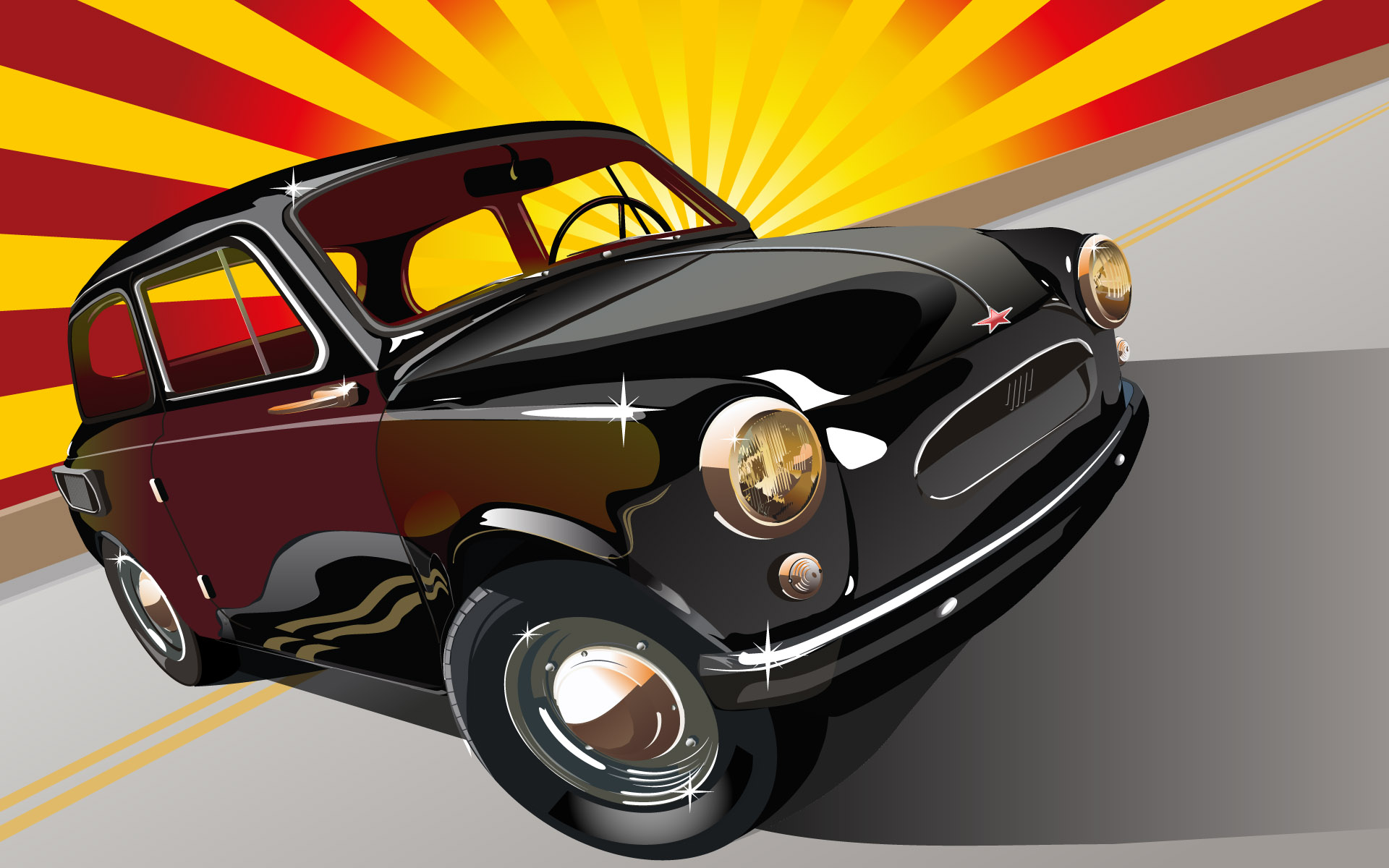 宽屏矢量汽车高清壁纸